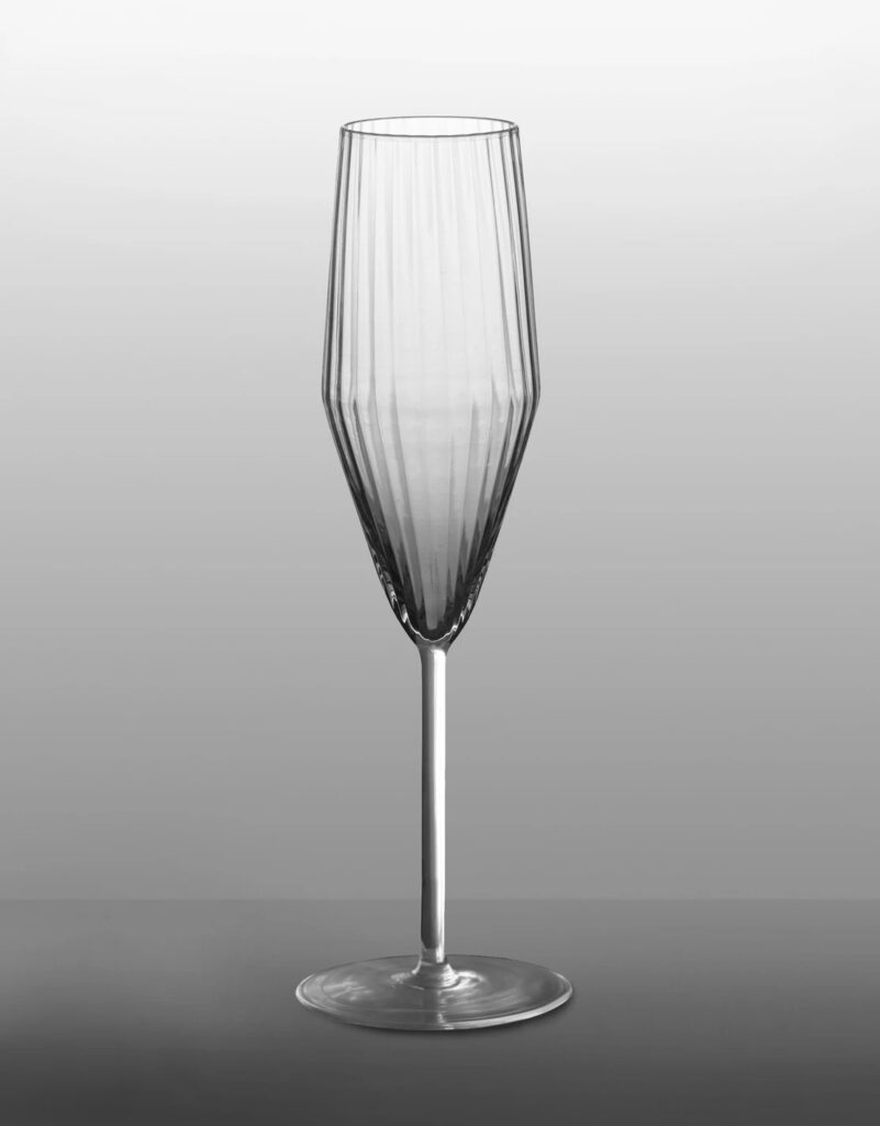 Sklenice Kuběna Champagne, 200ml, čirá noha