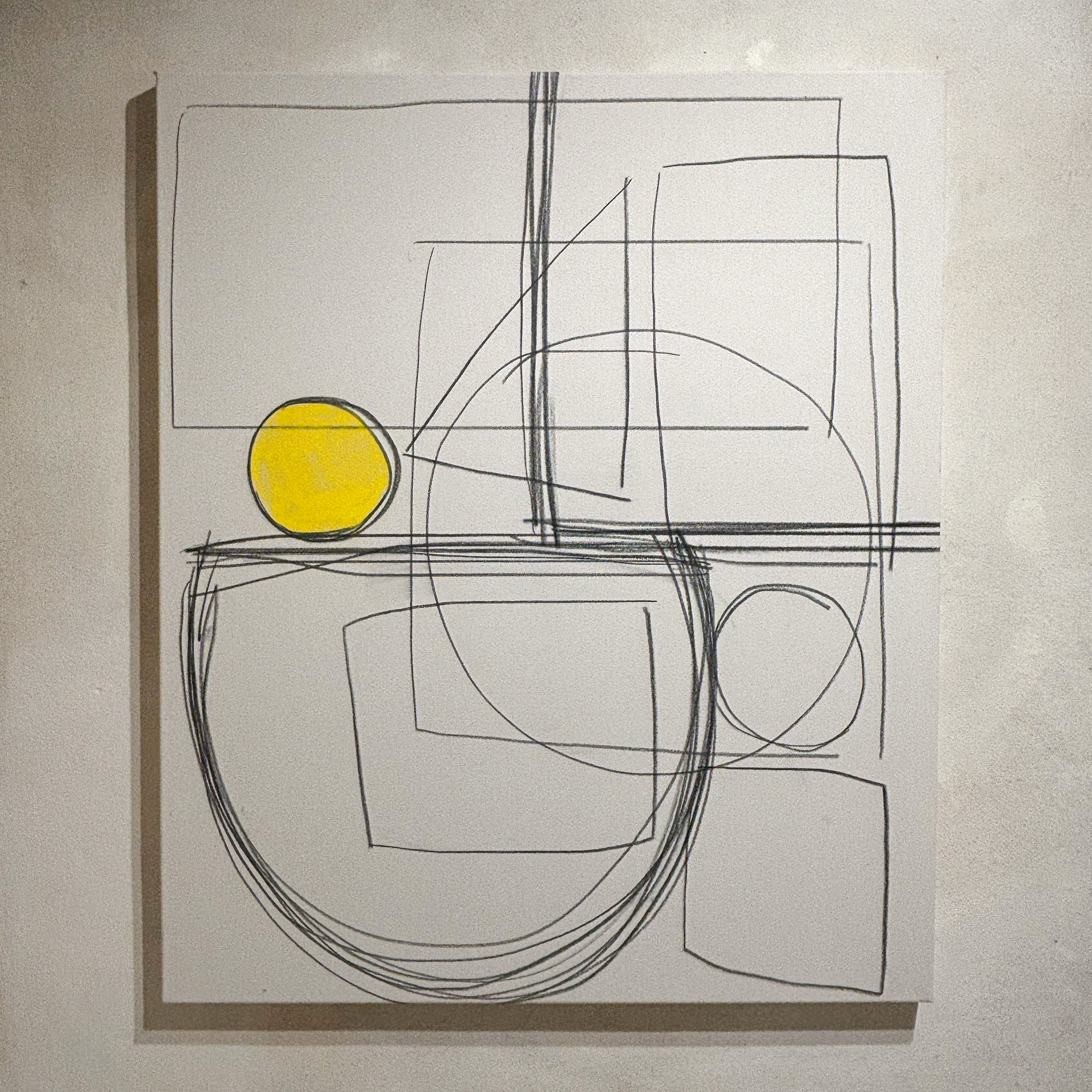 David Krňanský - Obraz grafit na plátně a suchý pastel 120x100