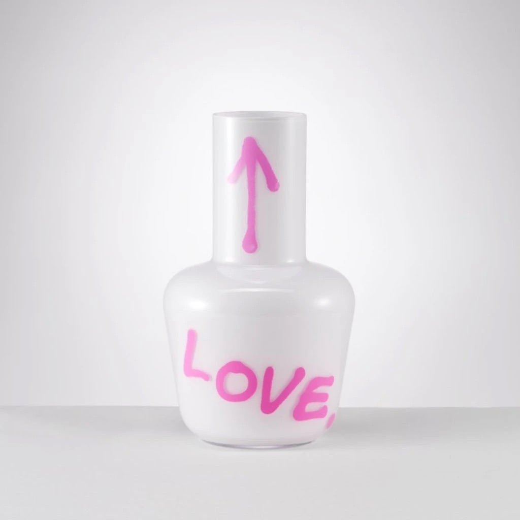 Qubus - Unnamed Vase - Pink Love - White