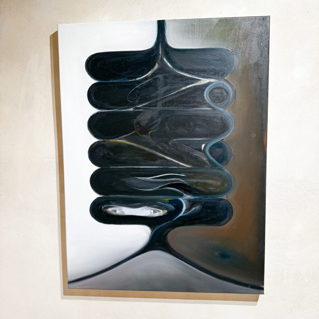 Lukáš Šmejkal - Indukce, olej na plátně, 100 x 75 cm