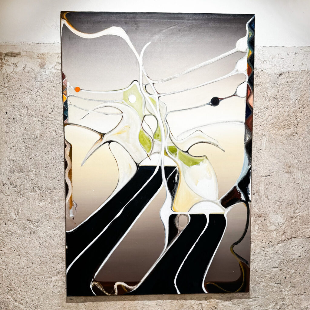 Lukáš Šmejkal - D8, olej na plátně, 150 x 100 cm