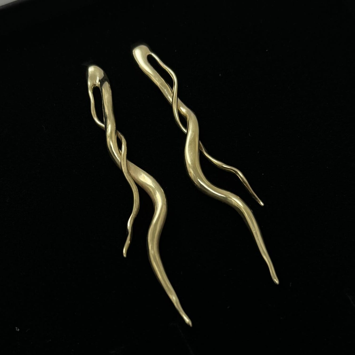 Magdalena Šťastníková - Náušnice Tender Tendrils 2 pozlacené