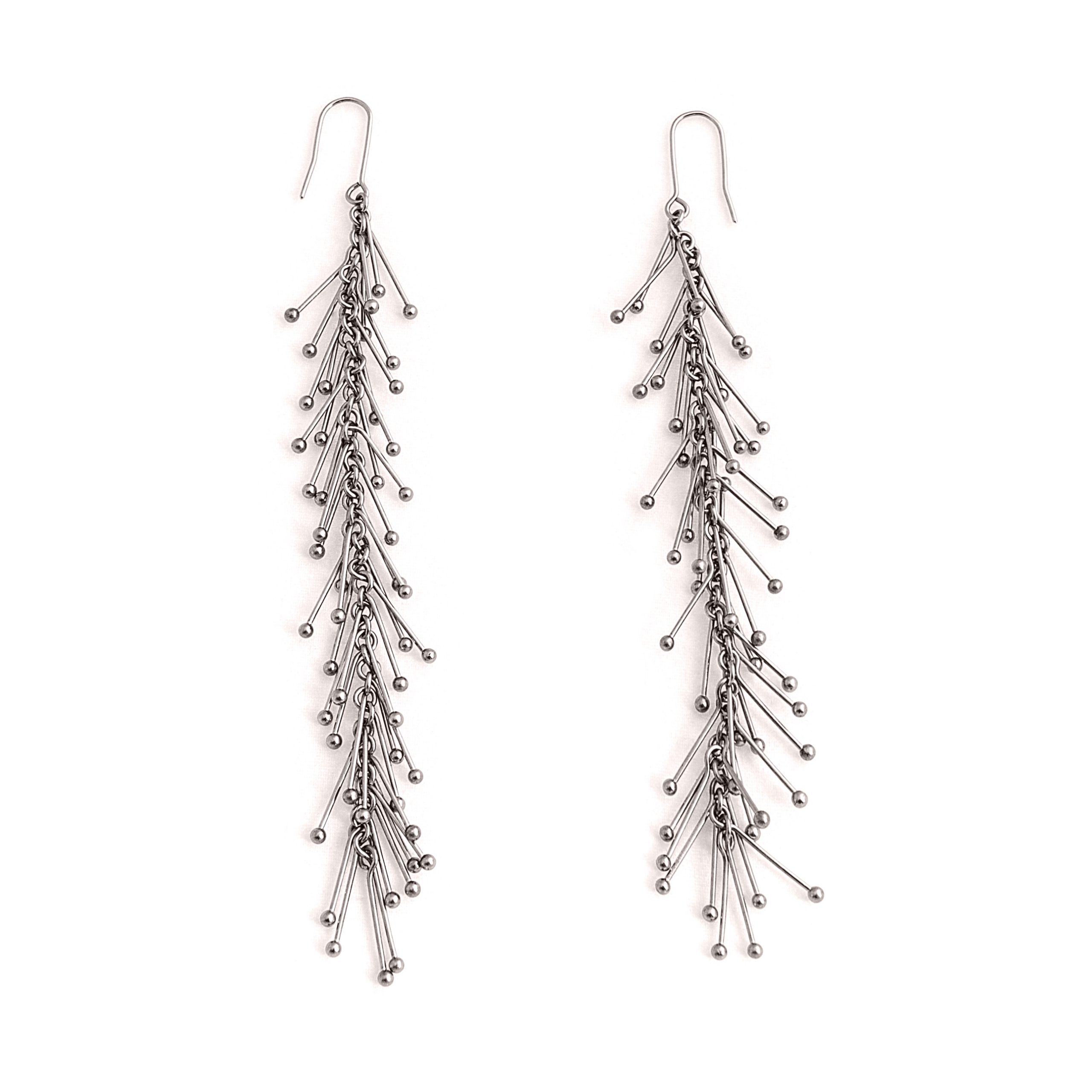 Michaela Gorcová - Náušnice Rosa postříbřené