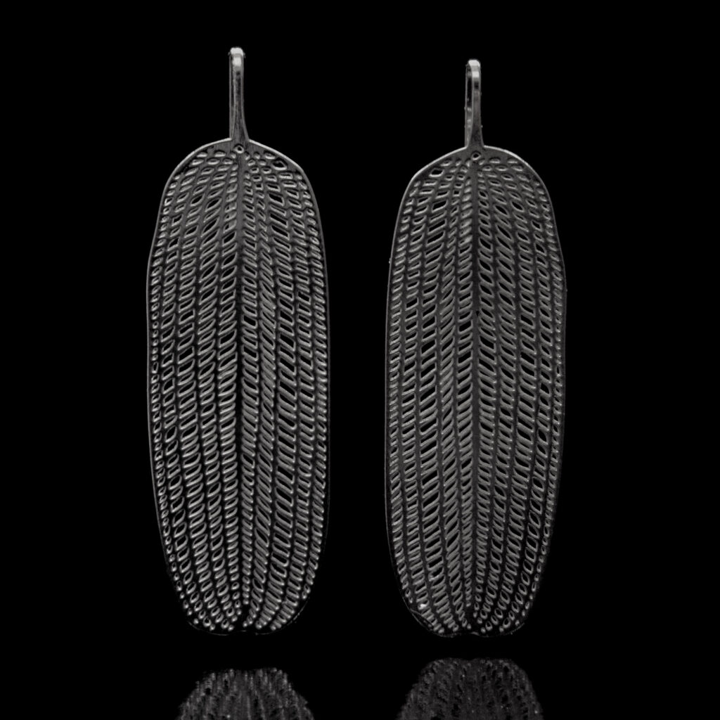 Michaela Gorcová - Náušnice Afrika Porutheniované