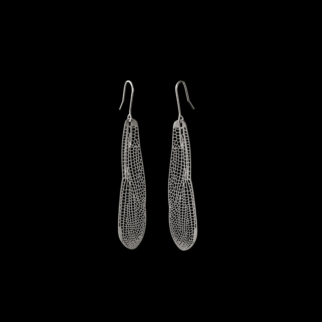 Michaela Gorcová - Náušnice Vážka postříbřené