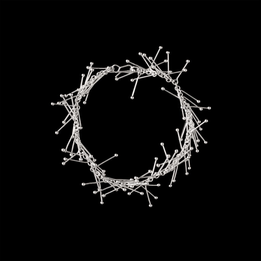 Gorcová - Náramek Rosa postříbřený