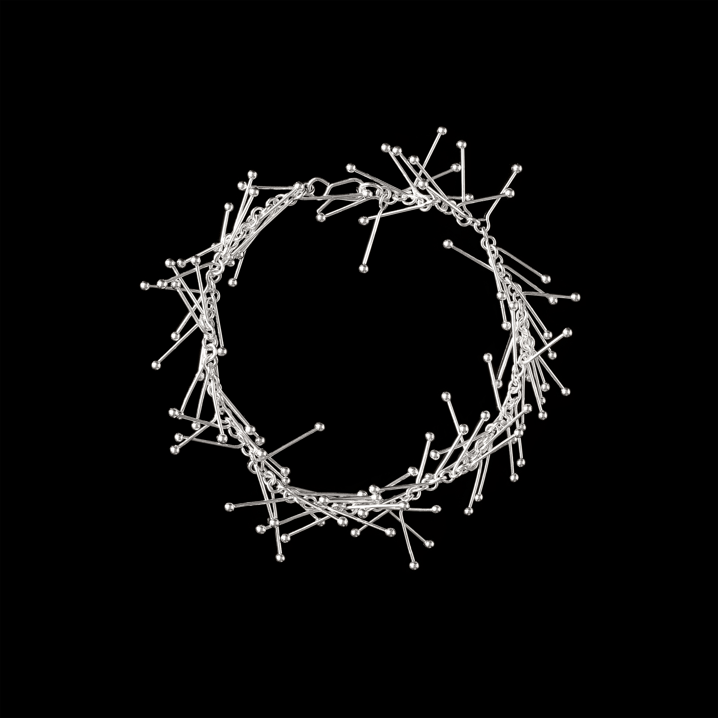 Gorcová - Náramek Rosa postříbřený