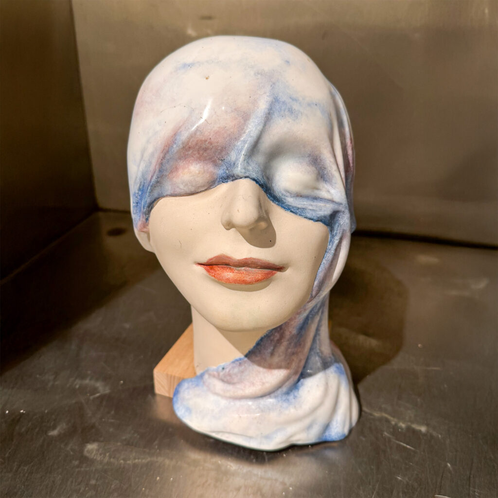 Jindra Viková - Decameron, dřevěný podstavec, 1969