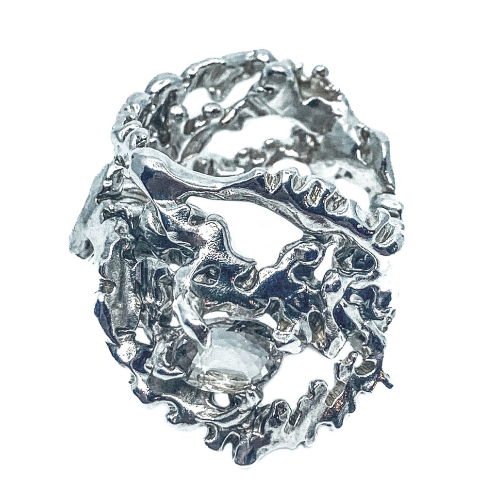 Anna Rusínová -Prsten Seafoam + Goshenite