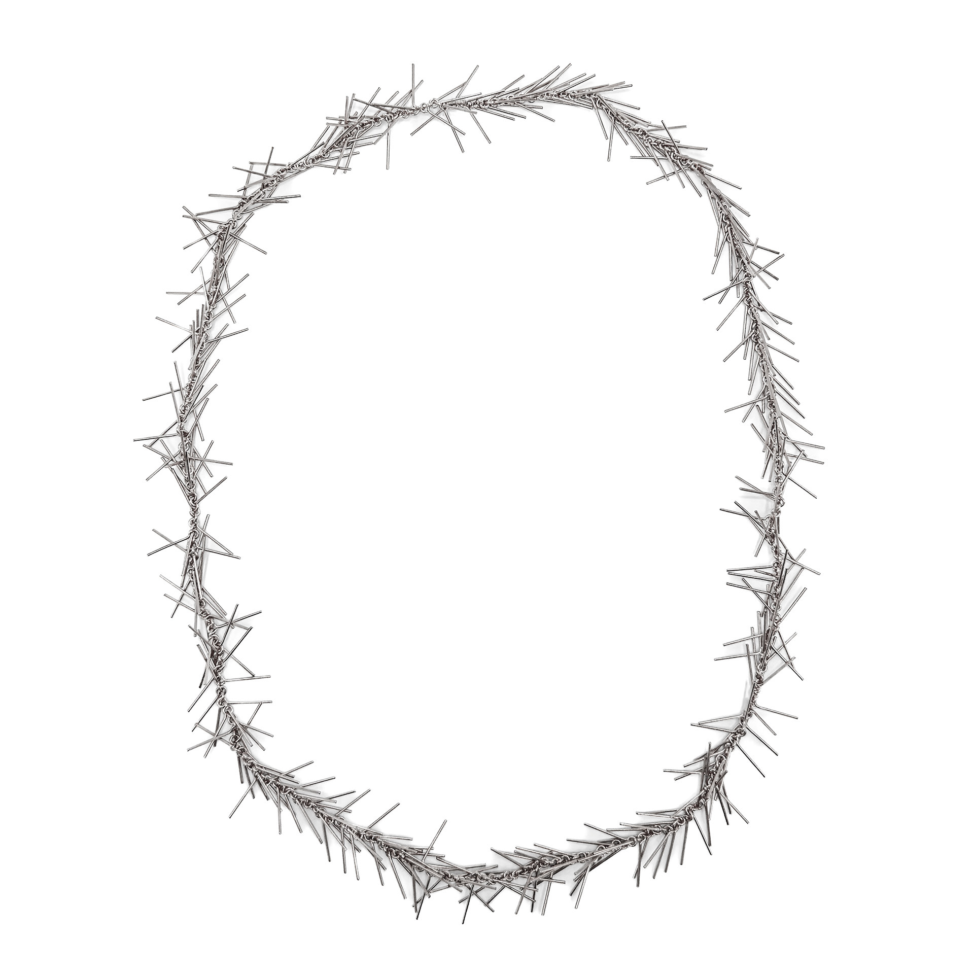 Gorcová Michaela - Náhrdelník Rosa dlouhý postříbřený