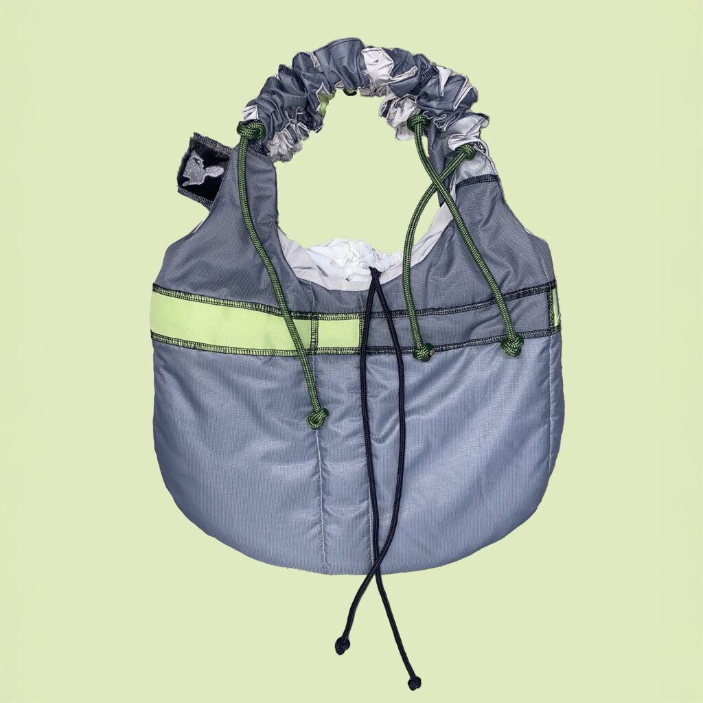 Adéla Holešová - Taška Patchwork - zelenošedá