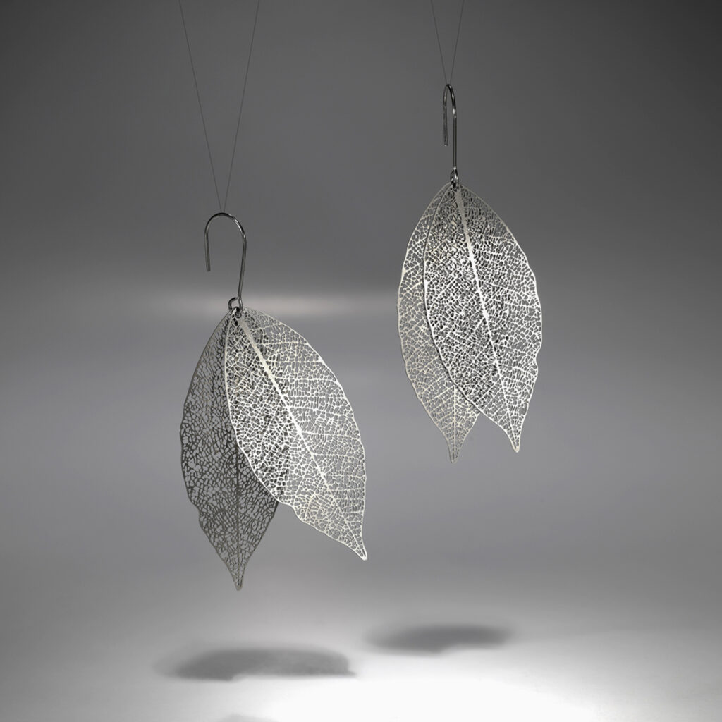 Michaela Gorcová - Náušnice Bobkový list - 2 listy