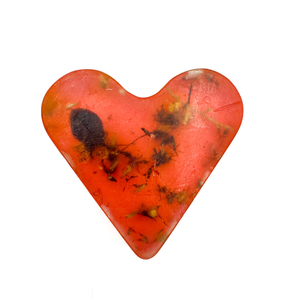 Kajas chaos - Mýdlo srdce s květinami barevné - různé druhy