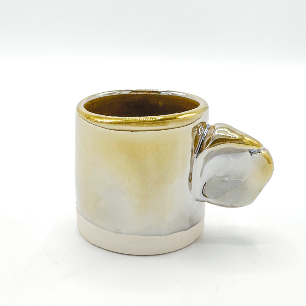 Roman Šedina - Hrneček espresso okrově perleťový