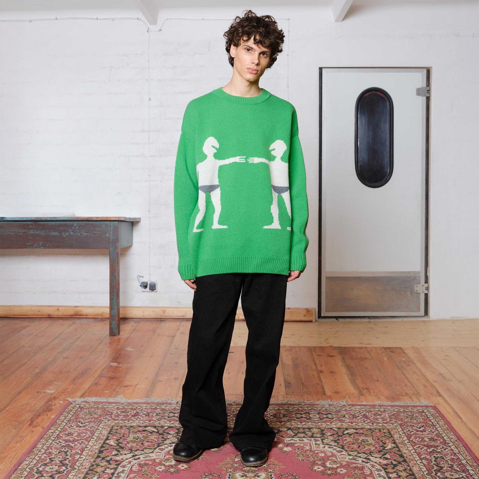 BAUBAS - Vlněný svetr GREY UNDERWEAR vel. L-XL od BAUBAS. Tento svetr je vyrobený ze 100% extra jemné italské jehněčí vlny, je měkký na dotek