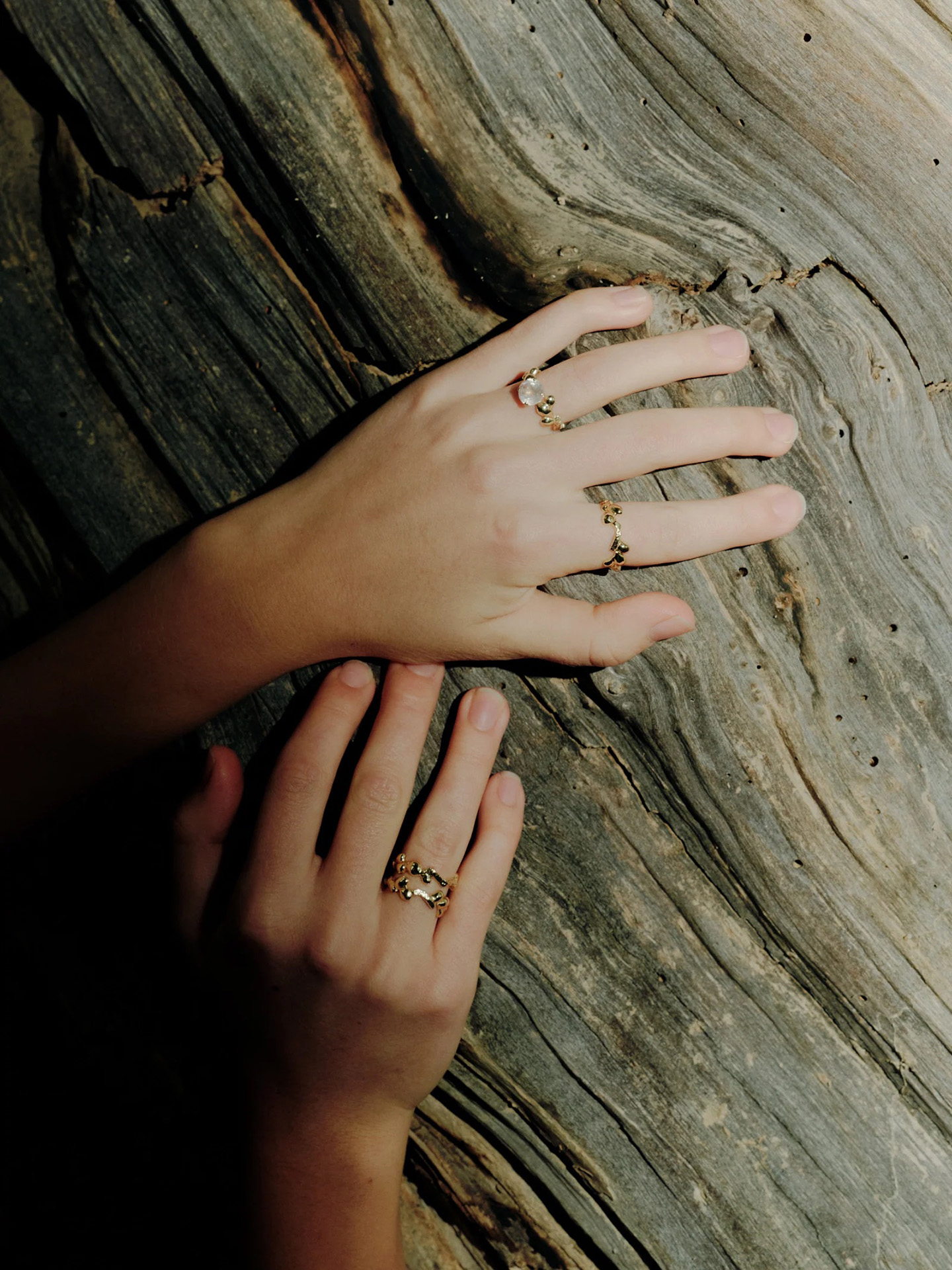 Anežka Juhová - Prsten KOMOREBI mini pozlacený