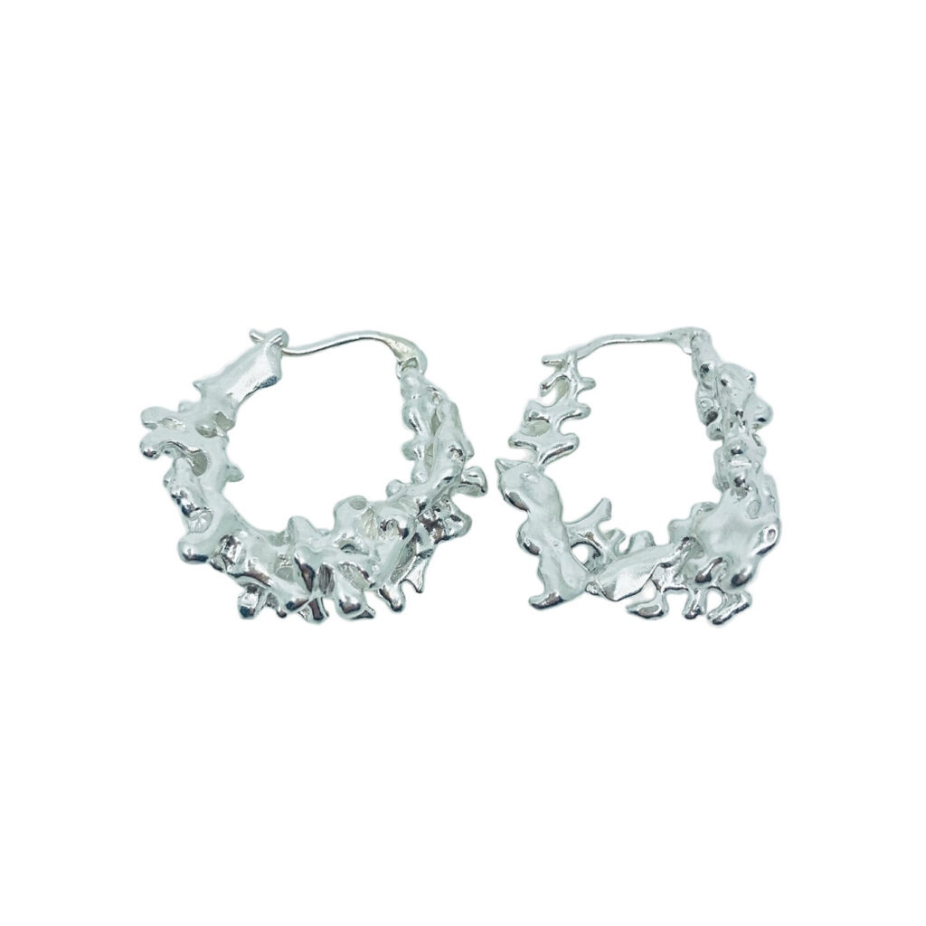 Anna Rusínová - Náušnice SEAFOAM HOOPS