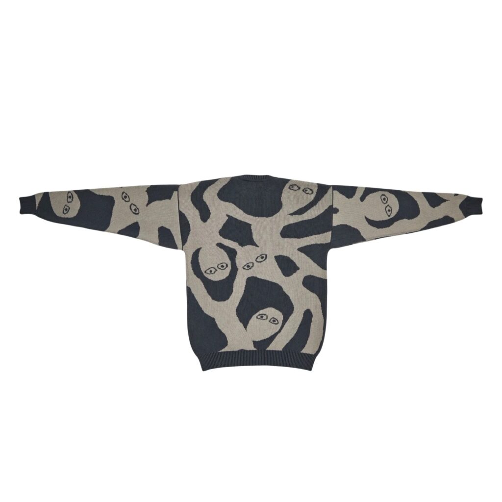 BAUBAS - Bavlněný svetr SOCIÁLNÍ SÍTĚ vel. L-XL